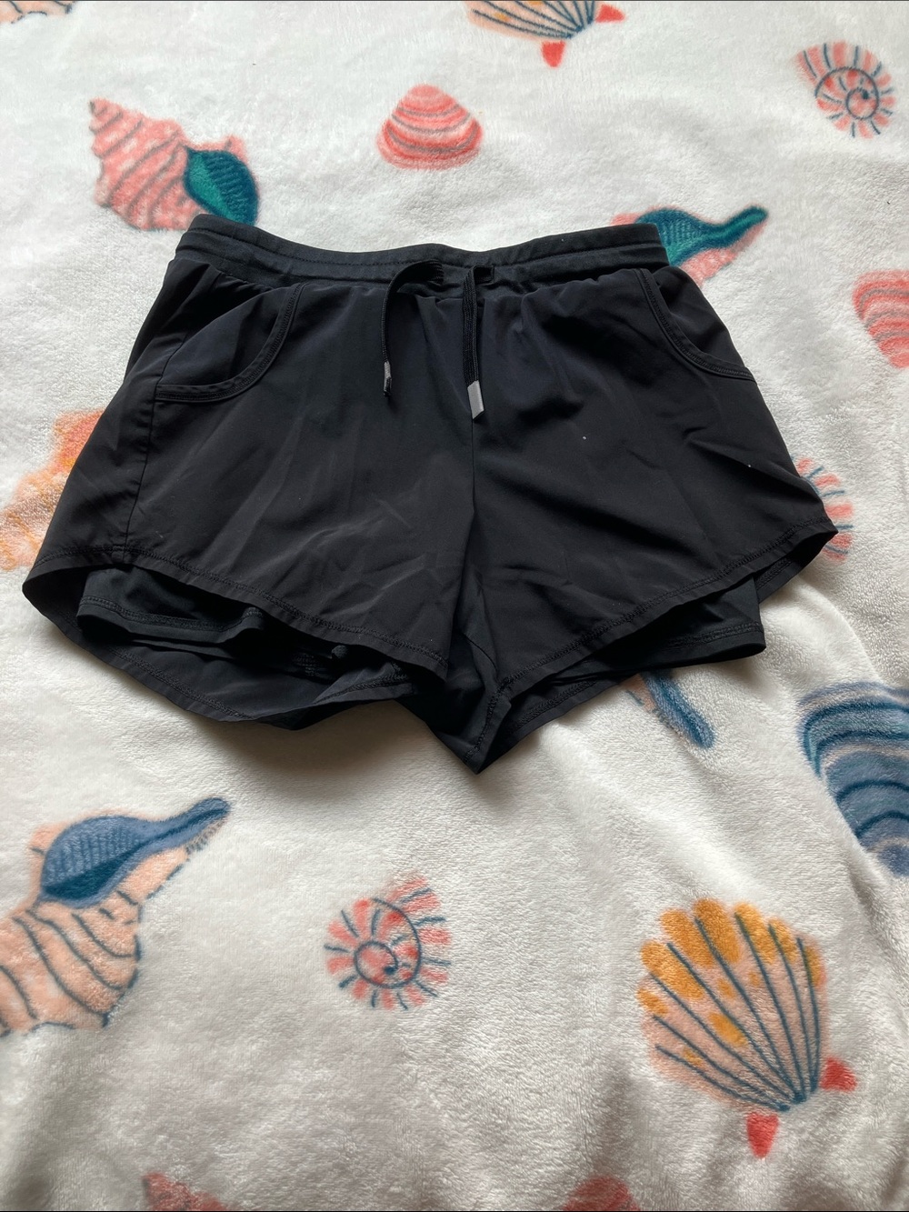 all in motion Black Girls' Athletic Shorts with Drawstring
